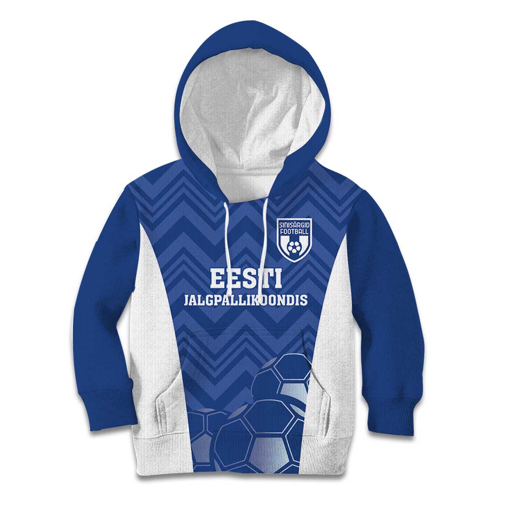 Custom Estonia Football Kid Hoodie Eesti Jalgpallikoondis