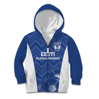 Custom Estonia Football Kid Hoodie Eesti Jalgpallikoondis