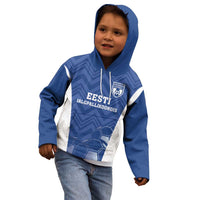 Custom Estonia Football Kid Hoodie Eesti Jalgpallikoondis