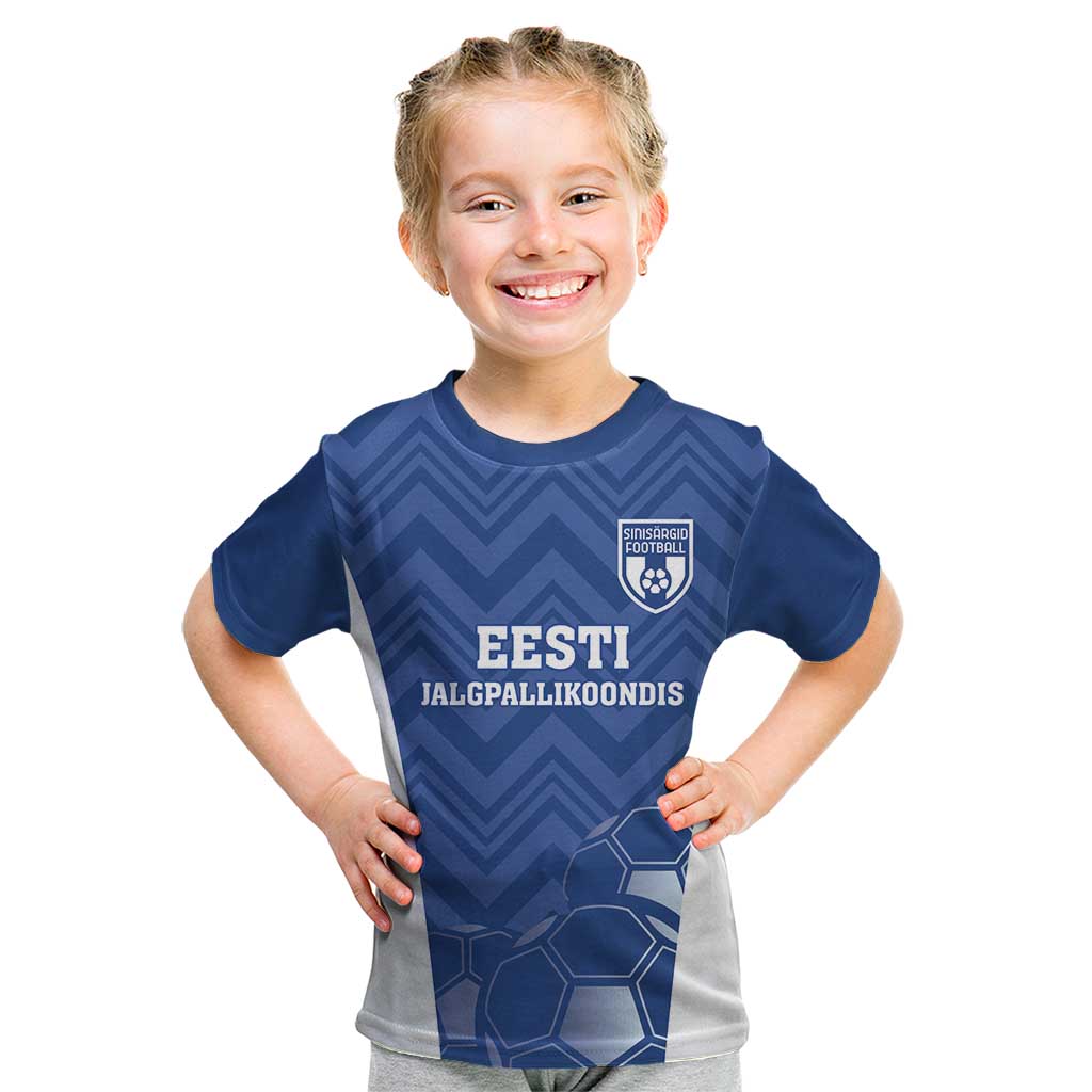 Custom Estonia Football Kid T Shirt Eesti Jalgpallikoondis