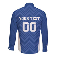 Custom Estonia Football Long Sleeve Button Shirt Eesti Jalgpallikoondis