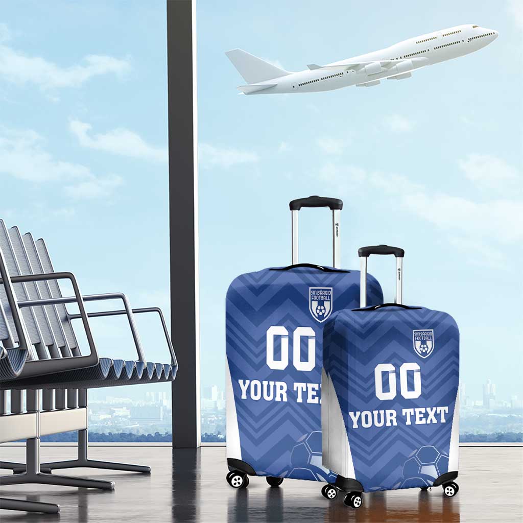 Custom Estonia Football Luggage Cover Eesti Jalgpallikoondis