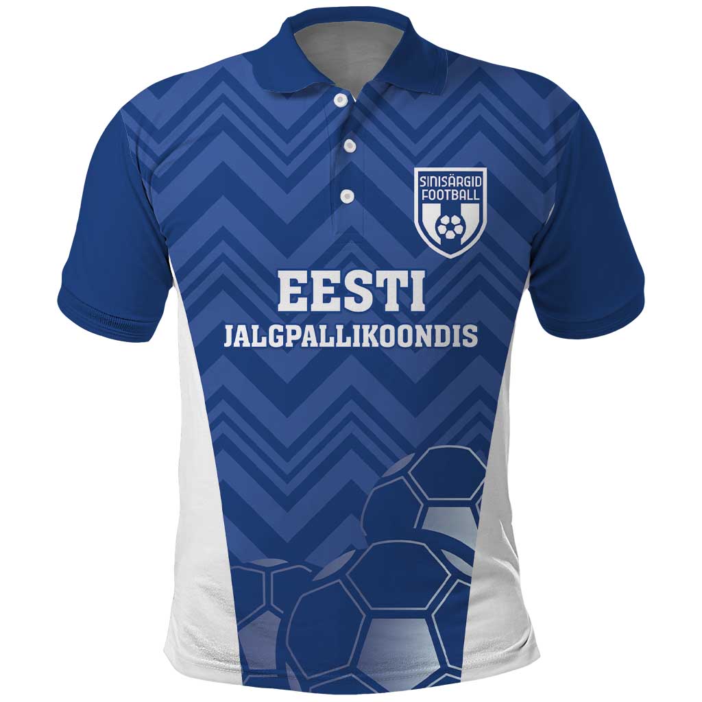 Custom Estonia Football Polo Shirt Eesti Jalgpallikoondis