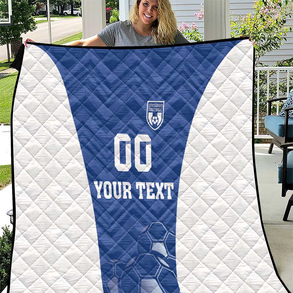 Custom Estonia Football Quilt Eesti Jalgpallikoondis