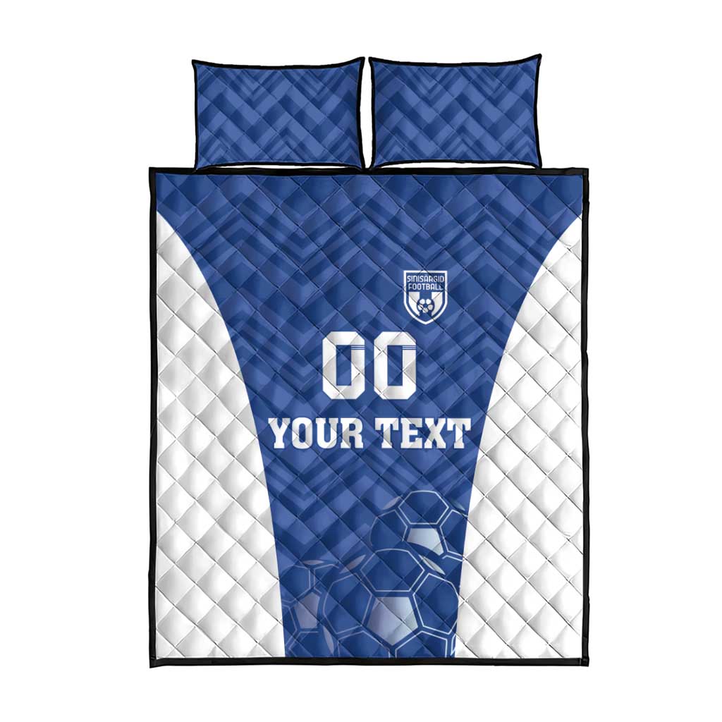 Custom Estonia Football Quilt Bed Set Eesti Jalgpallikoondis