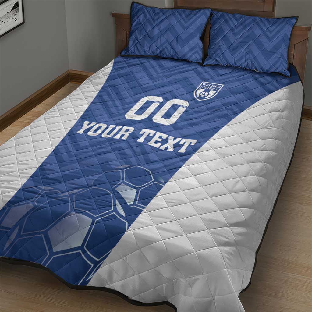 Custom Estonia Football Quilt Bed Set Eesti Jalgpallikoondis