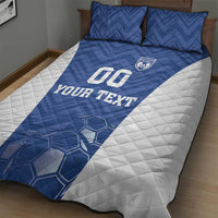Custom Estonia Football Quilt Bed Set Eesti Jalgpallikoondis