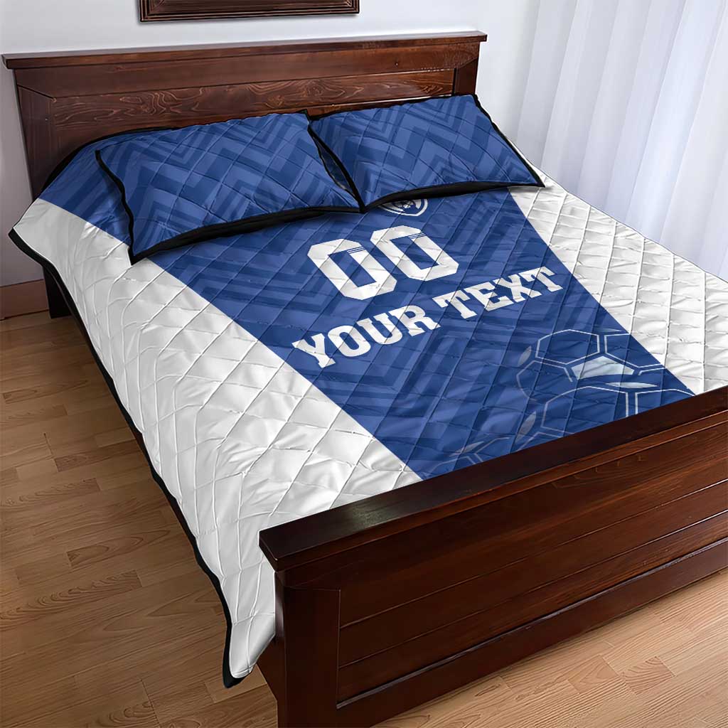 Custom Estonia Football Quilt Bed Set Eesti Jalgpallikoondis
