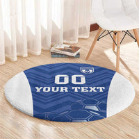 Custom Estonia Football Round Carpet Eesti Jalgpallikoondis