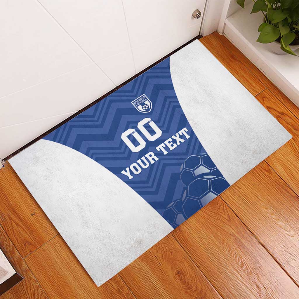 Custom Estonia Football Rubber Doormat Eesti Jalgpallikoondis
