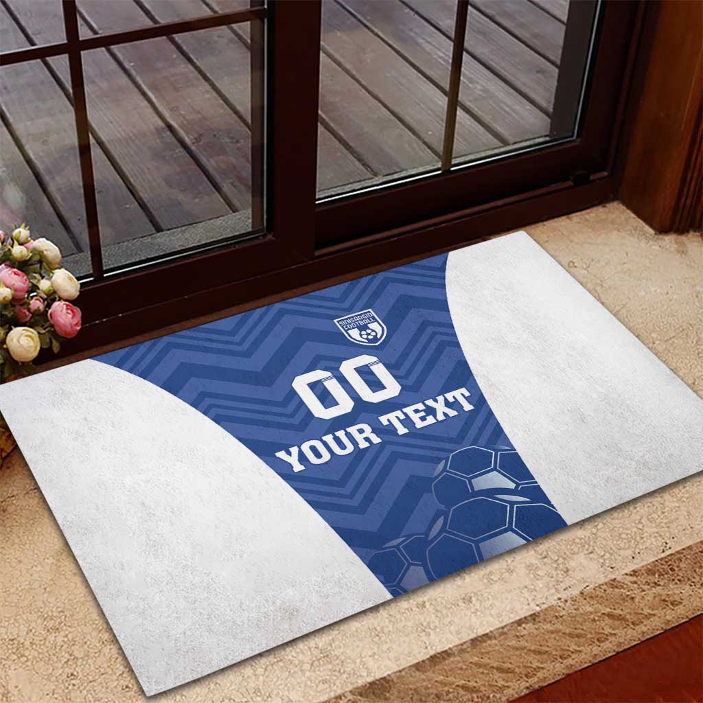 Custom Estonia Football Rubber Doormat Eesti Jalgpallikoondis