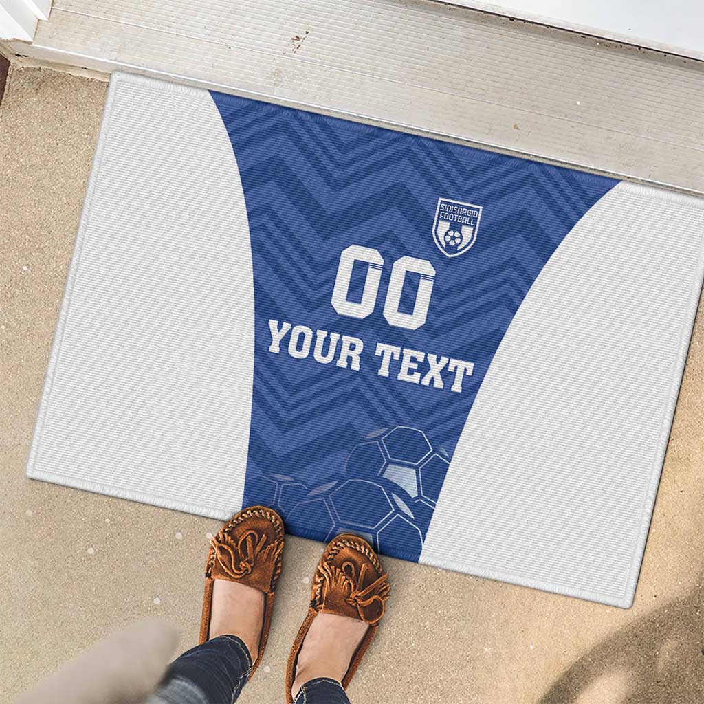 Custom Estonia Football Rubber Doormat Eesti Jalgpallikoondis