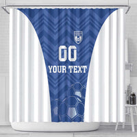 Custom Estonia Football Shower Curtain Eesti Jalgpallikoondis
