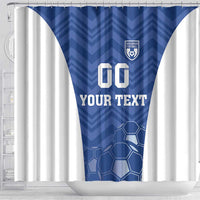 Custom Estonia Football Shower Curtain Eesti Jalgpallikoondis