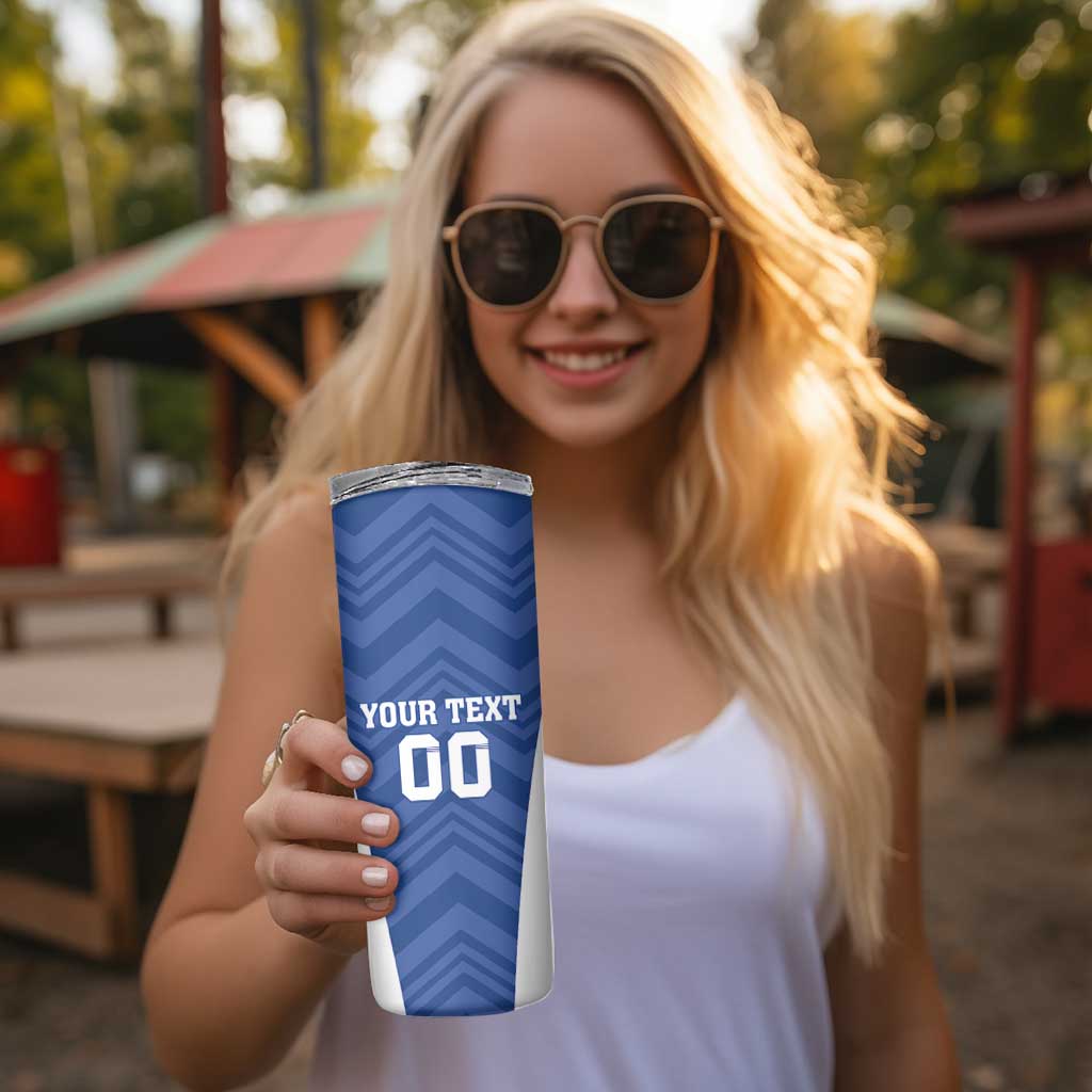 Custom Estonia Football Skinny Tumbler Eesti Jalgpallikoondis