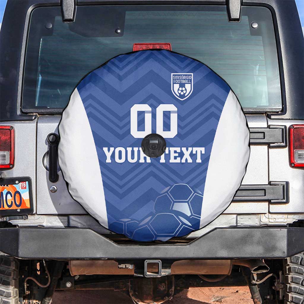 Custom Estonia Football Spare Tire Cover Eesti Jalgpallikoondis