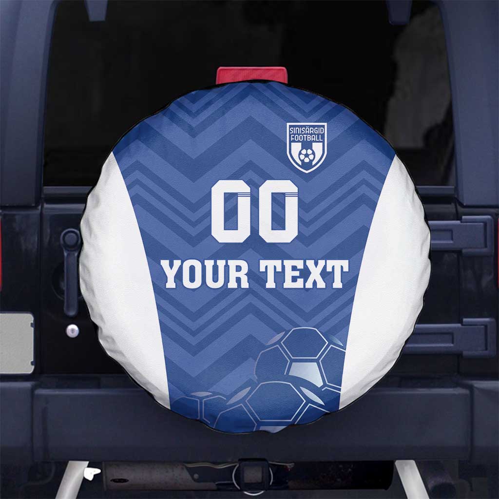 Custom Estonia Football Spare Tire Cover Eesti Jalgpallikoondis