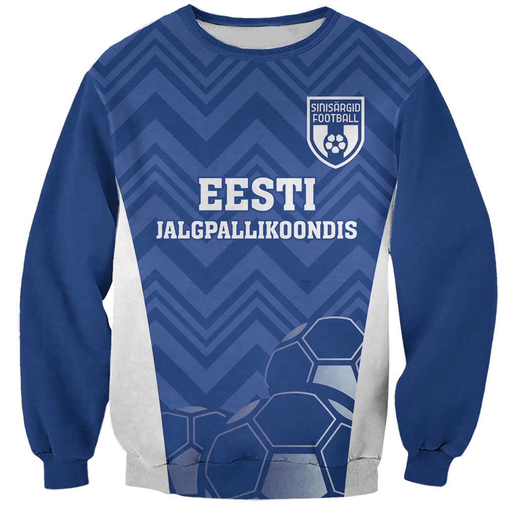 Custom Estonia Football Sweatshirt Eesti Jalgpallikoondis