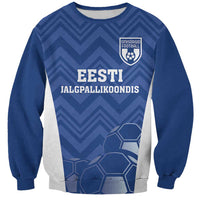 Custom Estonia Football Sweatshirt Eesti Jalgpallikoondis