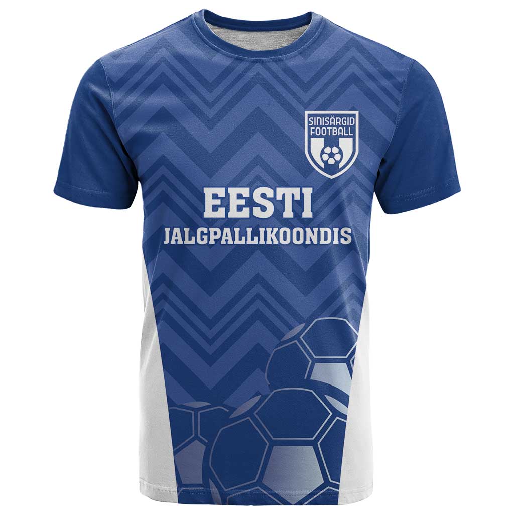 Custom Estonia Football T Shirt Eesti Jalgpallikoondis