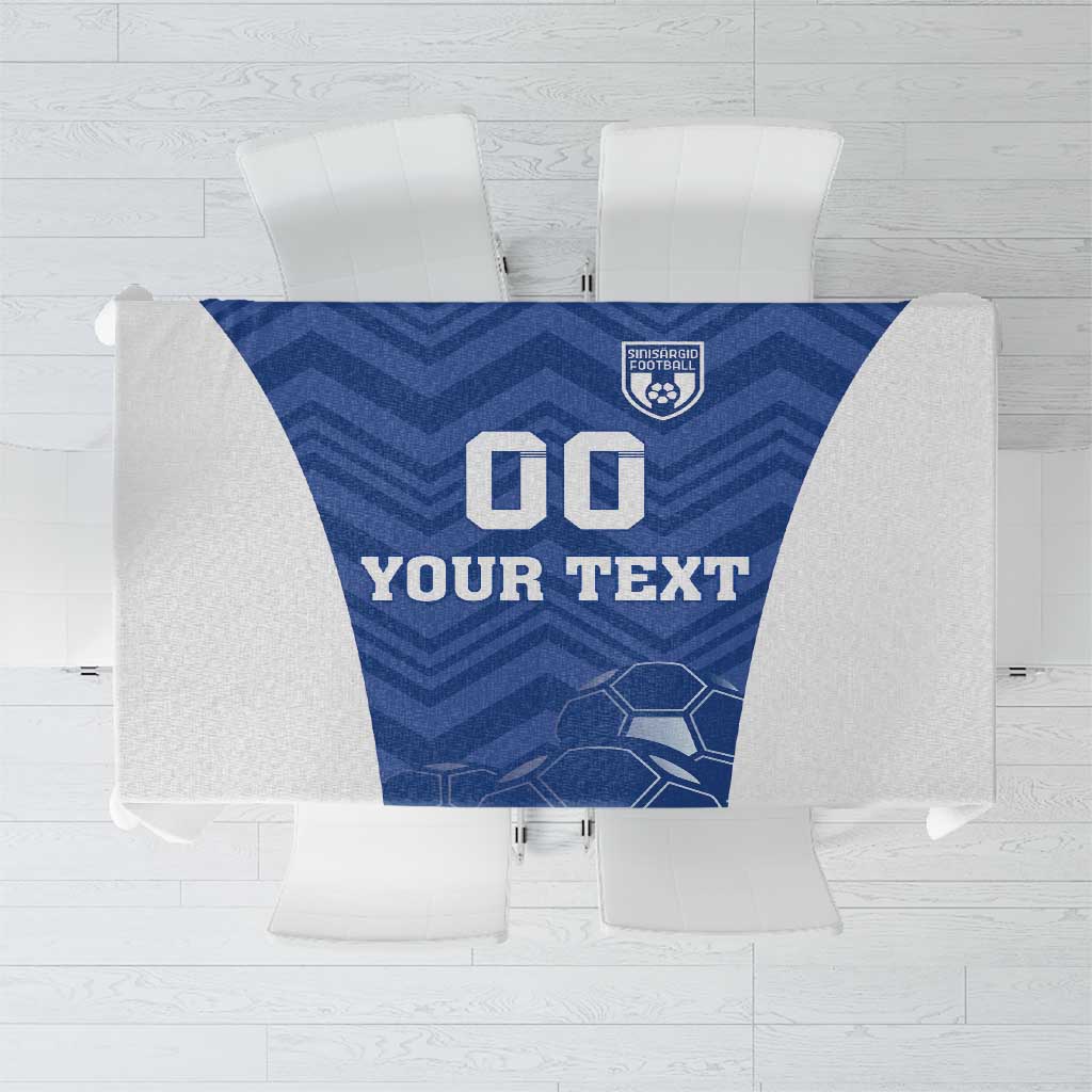 Custom Estonia Football Tablecloth Eesti Jalgpallikoondis