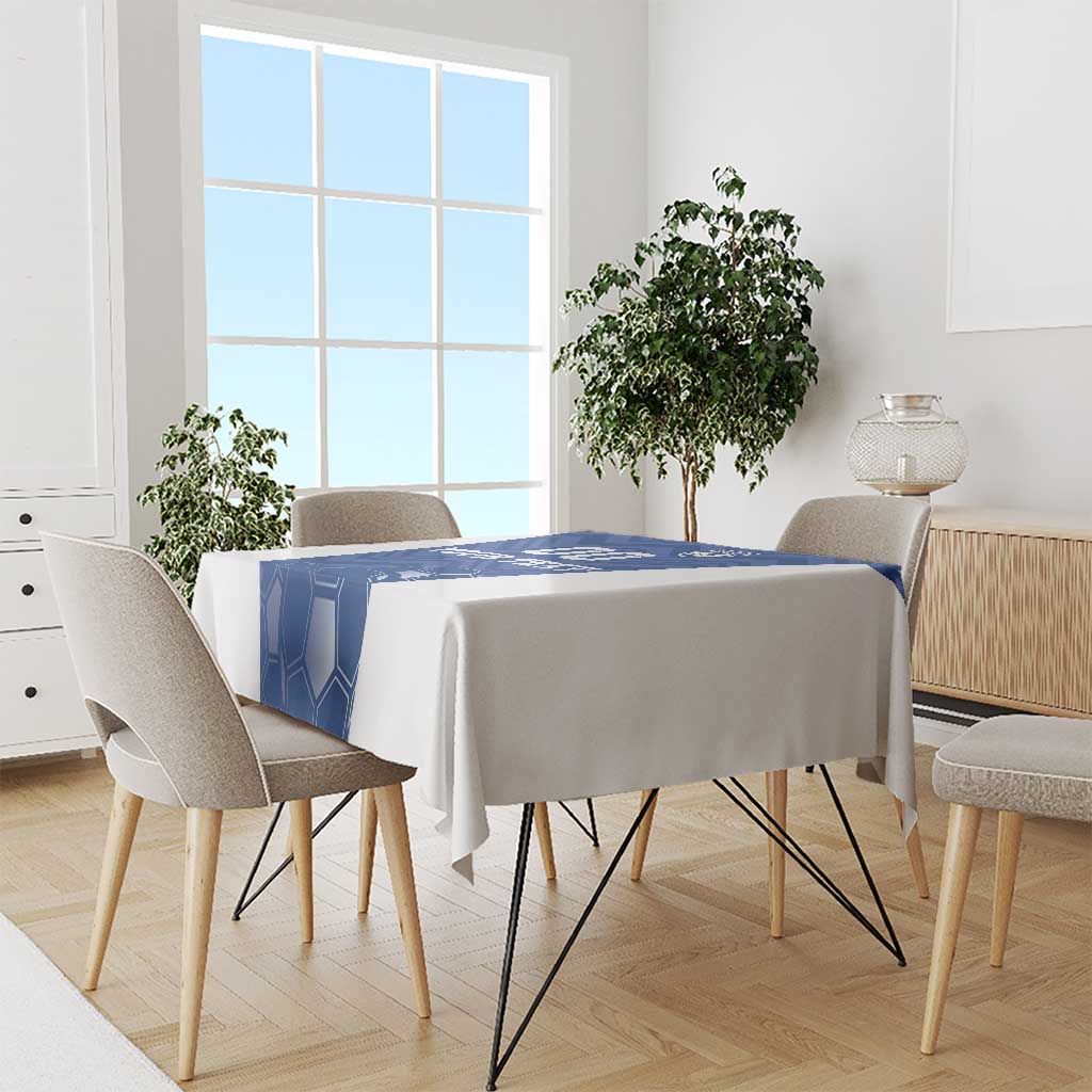 Custom Estonia Football Tablecloth Eesti Jalgpallikoondis
