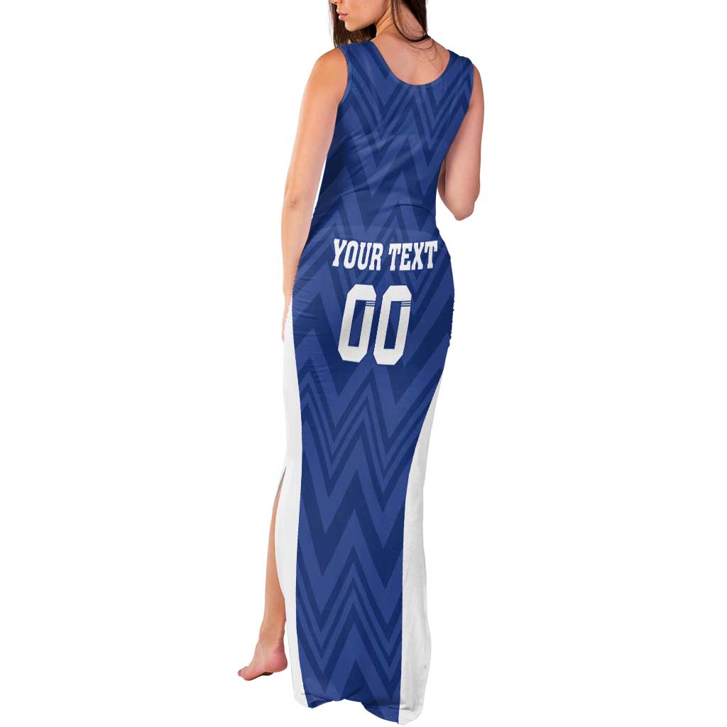 Custom Estonia Football Tank Maxi Dress Eesti Jalgpallikoondis