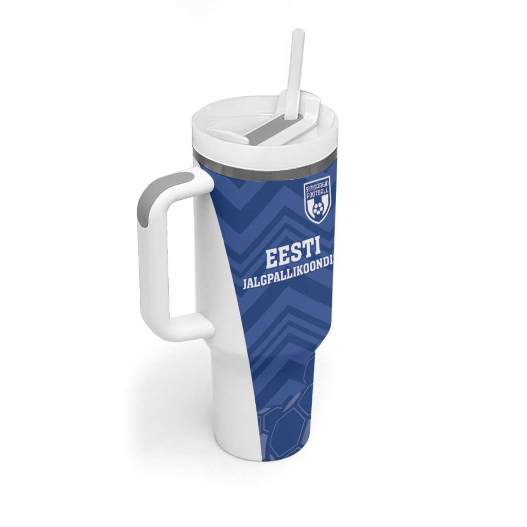 Custom Estonia Football Tumbler With Handle Eesti Jalgpallikoondis
