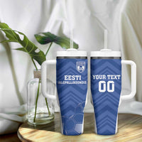 Custom Estonia Football Tumbler With Handle Eesti Jalgpallikoondis