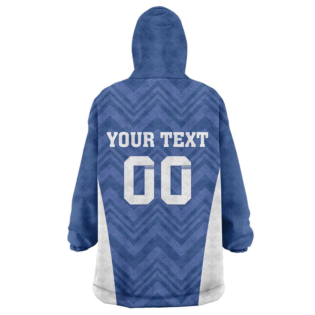 Custom Estonia Football Wearable Blanket Hoodie Eesti Jalgpallikoondis