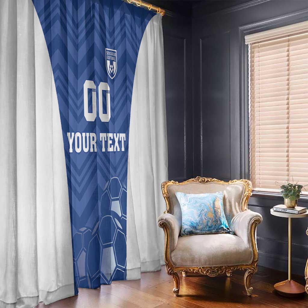 Custom Estonia Football Window Curtain Eesti Jalgpallikoondis