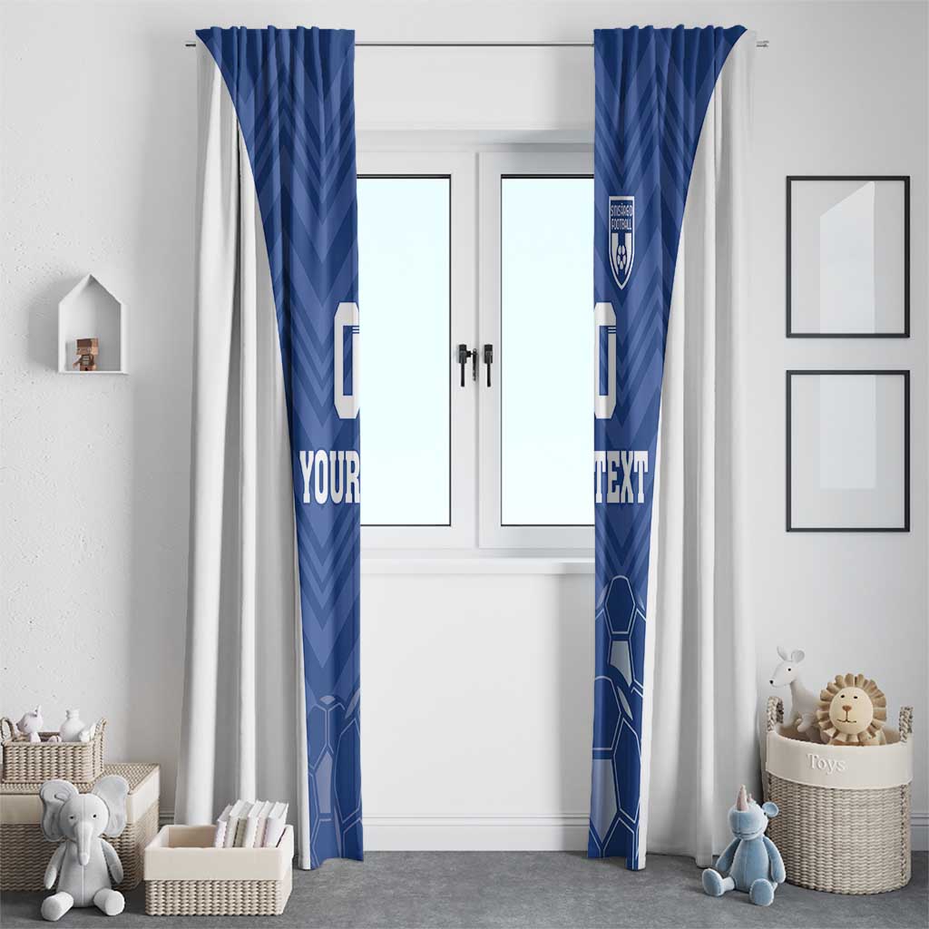 Custom Estonia Football Window Curtain Eesti Jalgpallikoondis