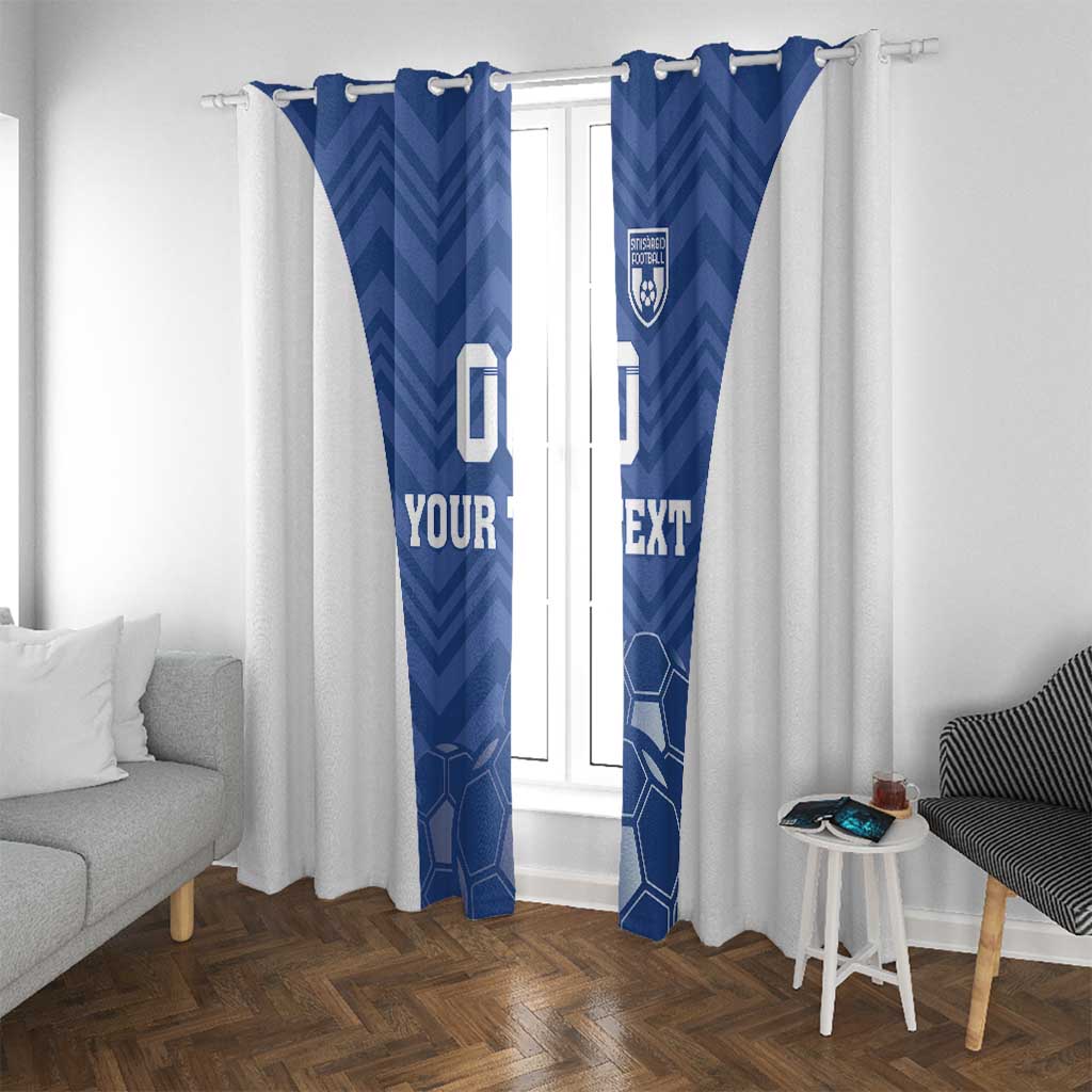 Custom Estonia Football Window Curtain Eesti Jalgpallikoondis