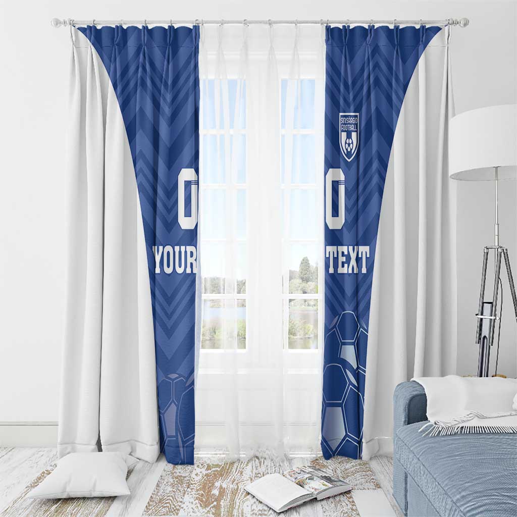 Custom Estonia Football Window Curtain Eesti Jalgpallikoondis