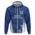 Custom Estonia Football Zip Hoodie Eesti Jalgpallikoondis