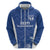 Custom Estonia Football Zip Hoodie Eesti Jalgpallikoondis