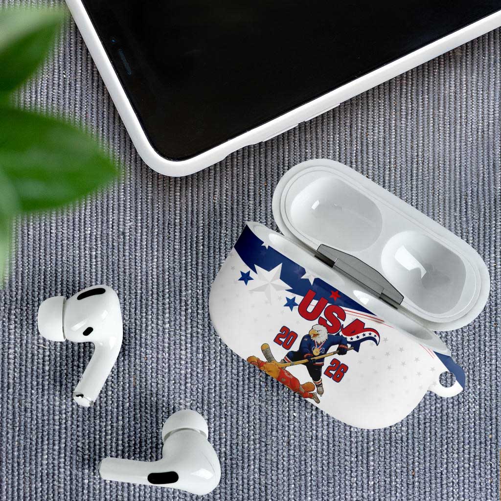 USA Ice Hockey Champions 2026 AirPods Case American Eagle Victory Hockey Pride