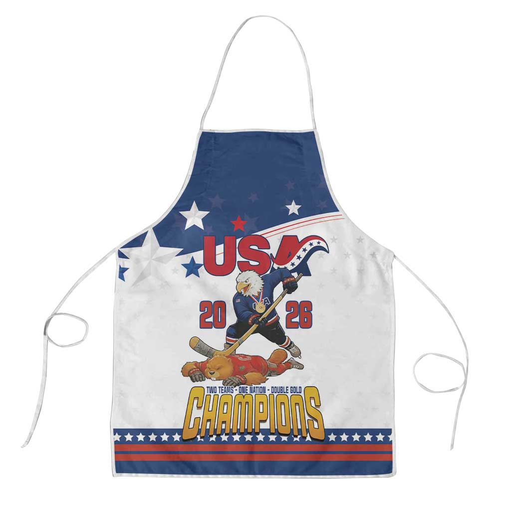 USA Ice Hockey Champions 2026 Apron American Eagle Victory Hockey Pride