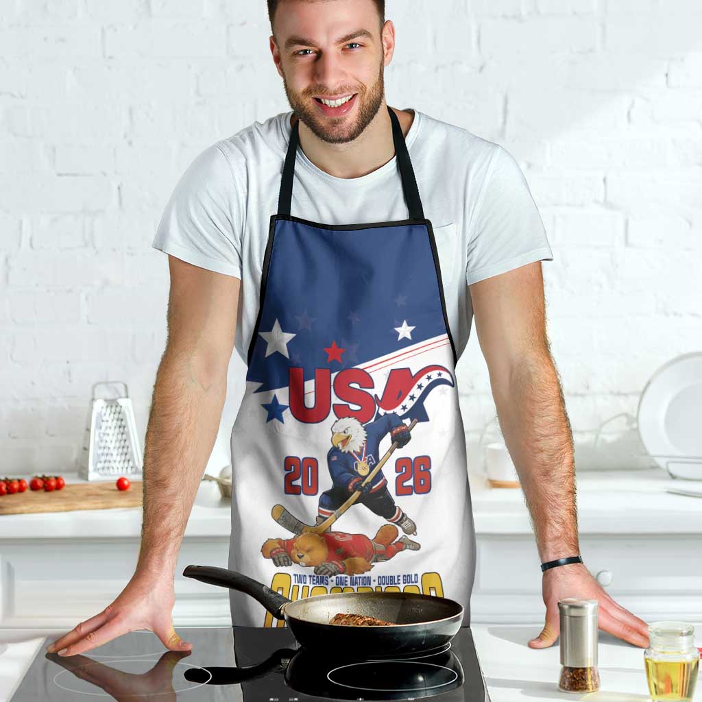 USA Ice Hockey Champions 2026 Apron American Eagle Victory Hockey Pride