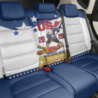 USA Ice Hockey Champions 2026 Back Car Seat Cover American Eagle Victory Hockey Pride