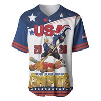 Custom USA Ice Hockey Champions 2026 Baseball Jersey American Eagle Victory Hockey Pride