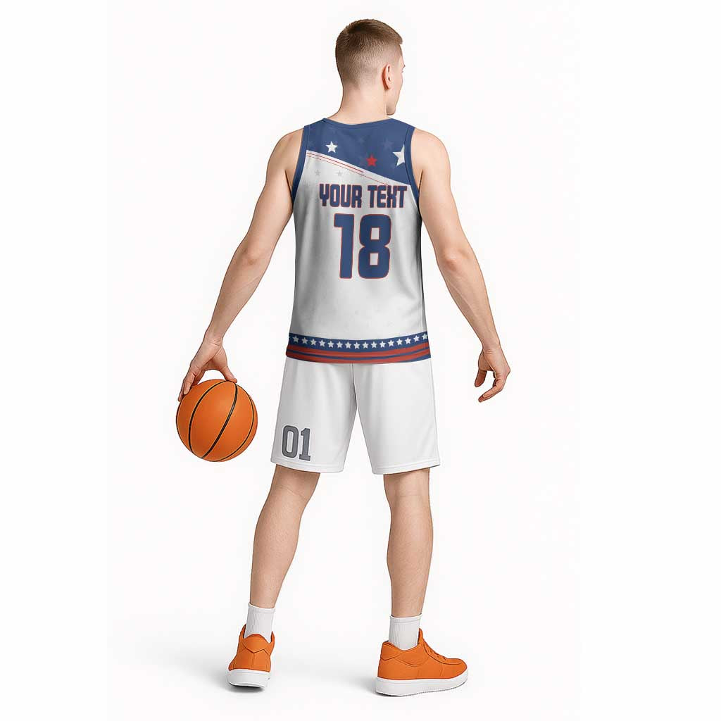 Custom USA Ice Hockey Champions 2026 Basketball Jersey American Eagle Victory Hockey Pride