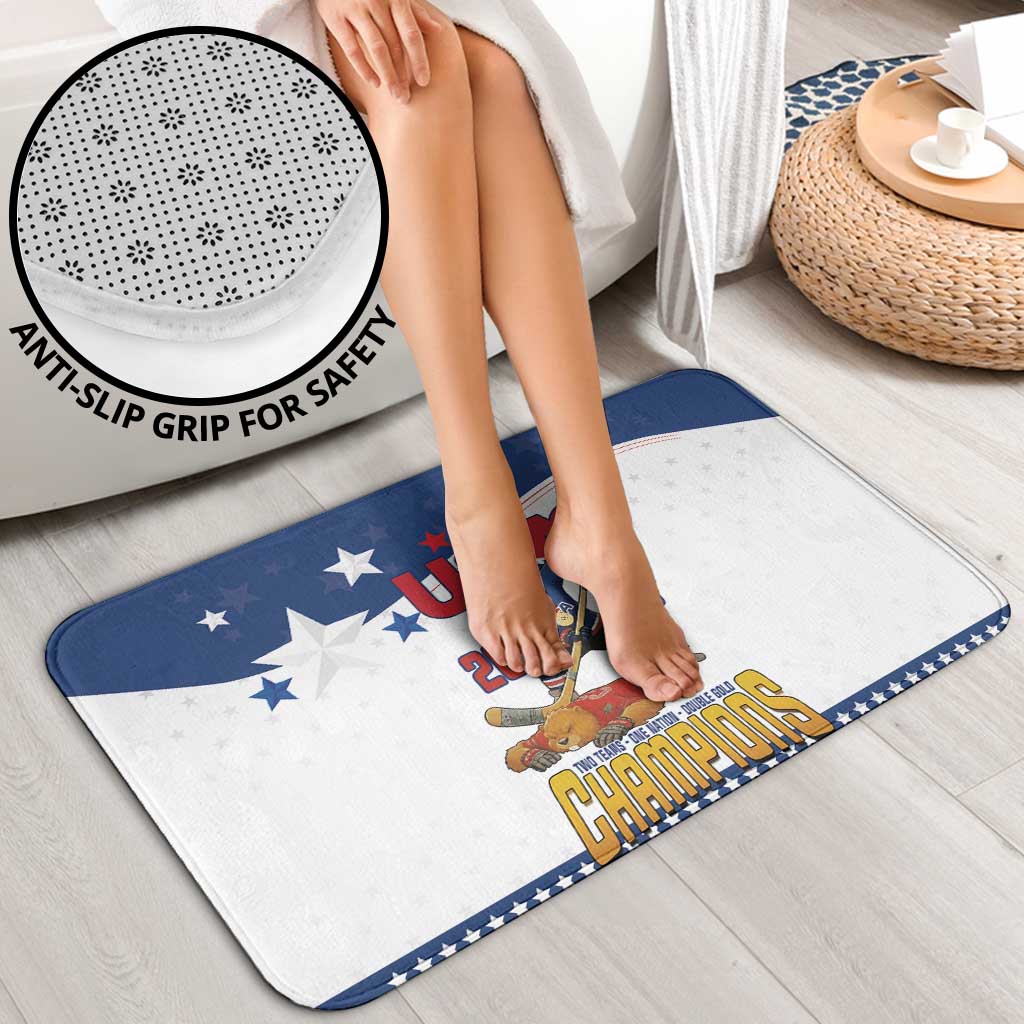 USA Ice Hockey Champions 2026 Bathroom Set American Eagle Victory Hockey Pride