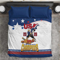 USA Ice Hockey Champions 2026 Bedding Set American Eagle Victory Hockey Pride