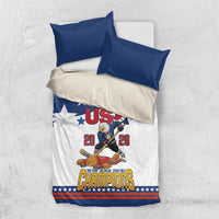 USA Ice Hockey Champions 2026 Bedding Set American Eagle Victory Hockey Pride
