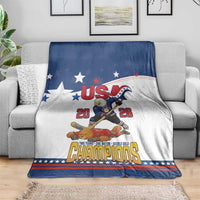 USA Ice Hockey Champions 2026 Blanket American Eagle Victory Hockey Pride