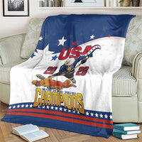 USA Ice Hockey Champions 2026 Blanket American Eagle Victory Hockey Pride