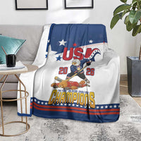 USA Ice Hockey Champions 2026 Blanket American Eagle Victory Hockey Pride