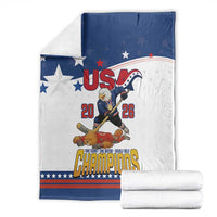 USA Ice Hockey Champions 2026 Blanket American Eagle Victory Hockey Pride