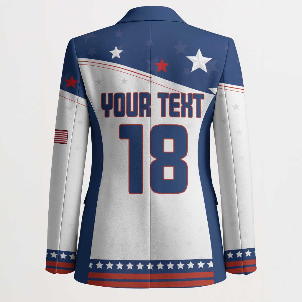 Custom USA Ice Hockey Champions 2026 Blazer American Eagle Victory Hockey Pride